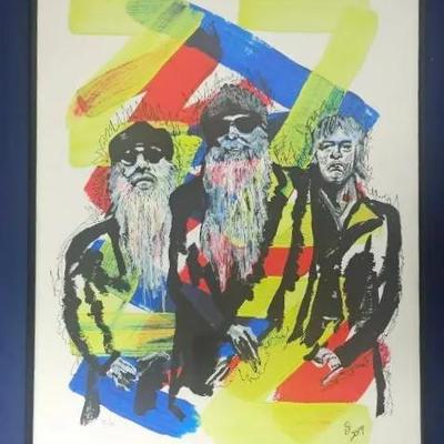 Signed Pring 3/5 2019 ZZZ Top Print