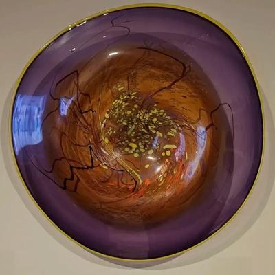 Hand Blown Art Glass Bowl by Charlie Miner