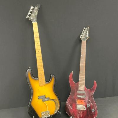 Six String Washburn Pro Electric Guitar & Ephiponix Electric Bass Guitar Lot 