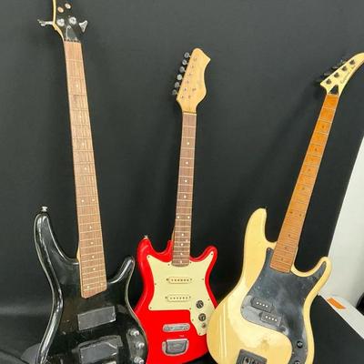 Ibanez Five String Base, Harmony 6 String Guitar,Gibson Ephinox Bass Missing String Lot  