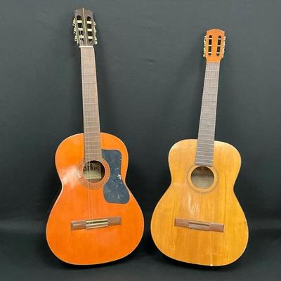 Damaged Goya & Carios Six String Acoustic Guitars 
