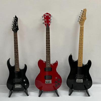 Black & Red Electric Guitar Bundle