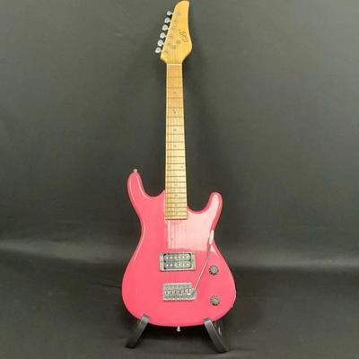 Pink Six String Electric Guitar