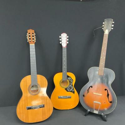 Mandolin & Palmer Six String Damaged Acoustic Guitar lot 