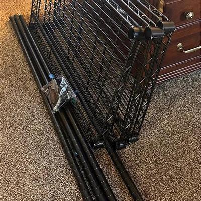 3-tier Black Metal Shelf 