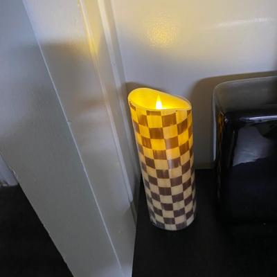 Sale Photo Thumbnail #19: MacKenzie Childs 9" Tall Flickering Batttery Operated Candle