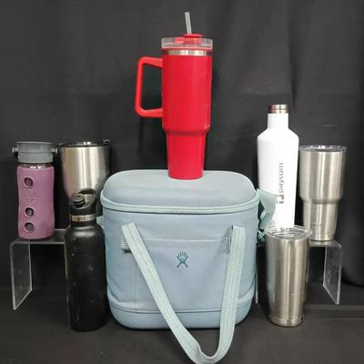 Hydration & Drinkware Lot (Mixed Brands: Hydro Flask, Lifefactory, Paycom, RTIC & More)
