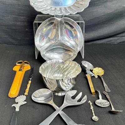 Silver plated Serving Utensils & Gold Tone Spoons + More! 