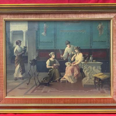 Pompeiish Scene/Pompeian Scene Framed Print