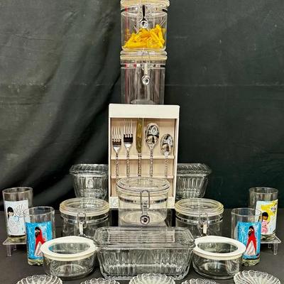 Acrylic Good Storage Containers, Silverware Set + More! 