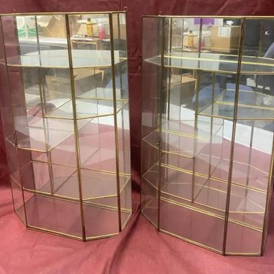Vintage Glass Mirror Curio Display Cases