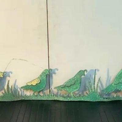 Metal Quail Figures Art Decor 