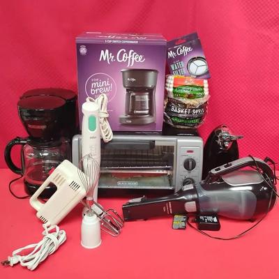 Kitchen Appliance Essentials; Coffee Maker, Toaster Oven & Extras