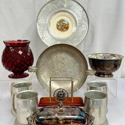 Silver Plated Decor, Mosaic Vase + More! 