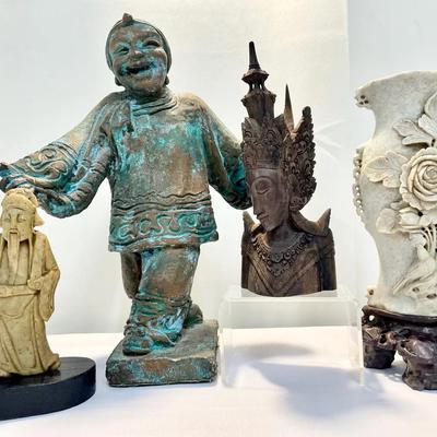 Collection Of Chinese And Balinese Sculptures