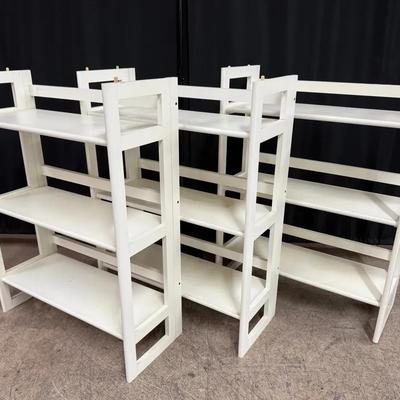 White Folding Wooden Shelf Unit – Made in Chile