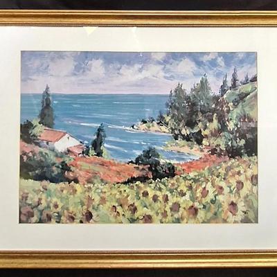 Gold-Tone Framed And Matted Limited Edition Print 43/850 