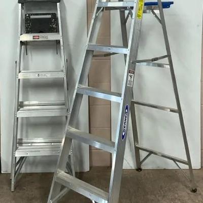 6’ Werner Aluminum Ladder & 5’ Keller Aluminum Ladder 