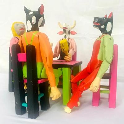 Animales Borrachos Folk Art