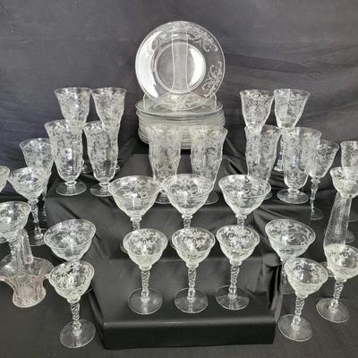 Vintage Fostoria "Willowmere" Glass & More