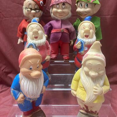 RARE 1930s Knickerbocker Snow White and the Seven Dwarves Dolls