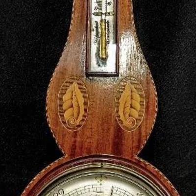 Antique Banjo Barometer w/Inlay – Tycos / Gall & Lembke Instrument Companies, NY
