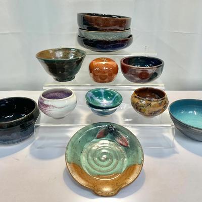 (13) Collection of Artisan Ceramic Pottery Dishware 