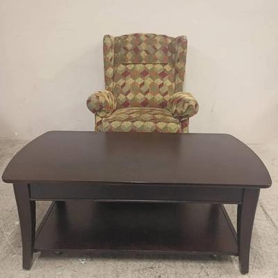 Lazy-Boy Recliner And Hammeray Adjustable Coffee Table 