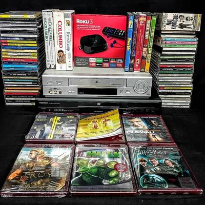 Zenith & Toshiba Media Bundle with Roku 3, Movies & Music Collection (Complete Set)
