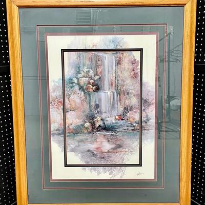 Large Framed Multi-Dimensional Print “Morning Falls” By Adin Shade