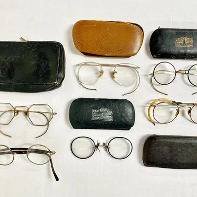 (6) Vintage Spectacles With Cases 
