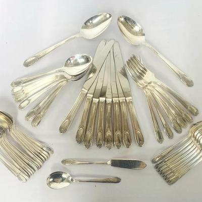 41-pc Set Rogers & Bro Garland Rapture Flatware