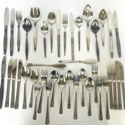 Mix Of Vintage Floral Flatware 