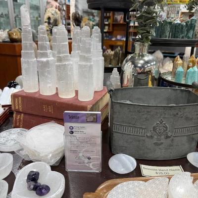 Sale Photo Thumbnail #29: Selenite (pillars, moons, hand stones, wands, and more