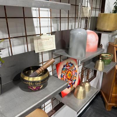 Sale Photo Thumbnail #19: Sound Bowls (Tibetan metal and Crystal) practitioner bells. 