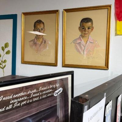 Vintage watercolor portraits