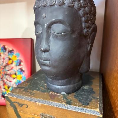 Sale Photo Thumbnail #32: Vintage Finds (Buddha and Painted Wood Box)