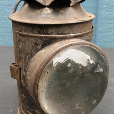1850–1870 Antique Policeman’s Oil Flashlight Lantern
