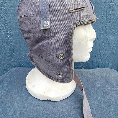 Vintage WWII-Era Aviator / Tanker Style Flight Cap
