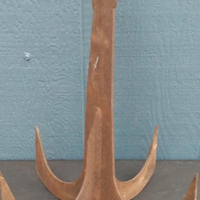 Vintage Four-Prong Iron Grappling Anchor
