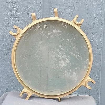 Vintage Brass Ship Porthole Window with Thick Glass