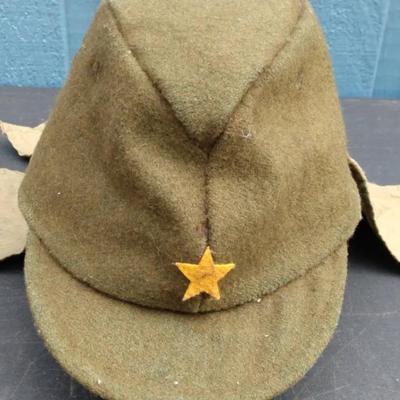 Japanese WWII-Style Wool Field Cap with Star Insignia

