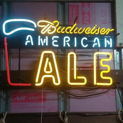 Budweiser American Ale Neon Bar Sign

