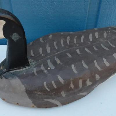 Antique Canada Goose Decoy – Chesapeake Barrel Stave Canvas Cover, Circa 1940
