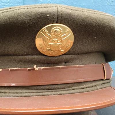 Vintage U.S. Army Officer’s WWII Dress Visor Cap
