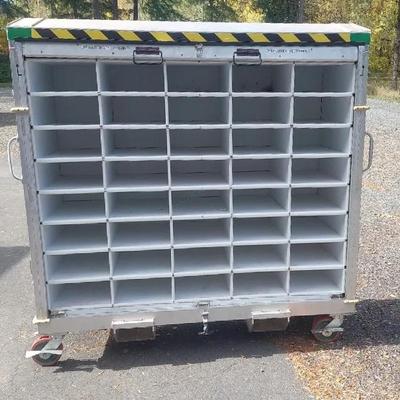 Aircraft Galley Storage Cart – Heavy-Duty Aluminum Rolling Unit
