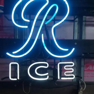 Rainier Beer “R ICE” Neon Sign with Transformer
