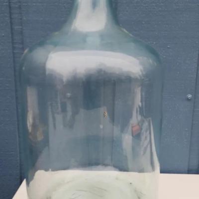 Vintage 12-Gallon Aqua Glass Carboy Bottle 1938
