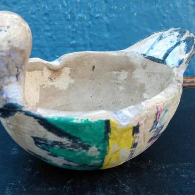 Handmade Bird-Shaped Clay Bowl – Southwest Style Sage Burner

