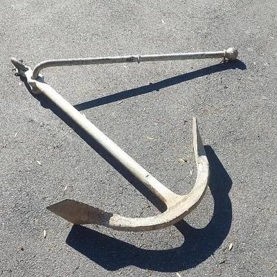 Large Vintage Iron Ship Anchor – Nautical Maritime Decor
